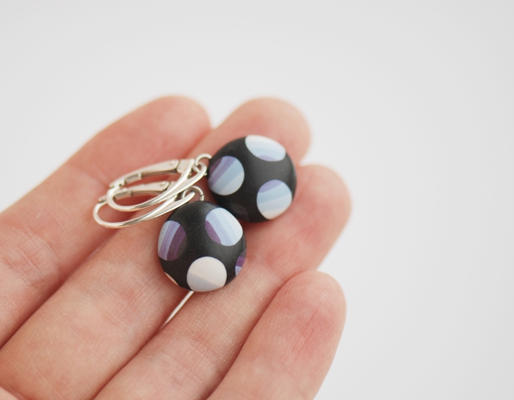 Spalvoti auskarai „Cukrus galvoje“