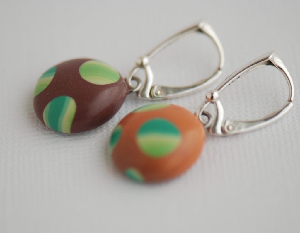 Spalvoti auskarai „Cukrus galvoje“