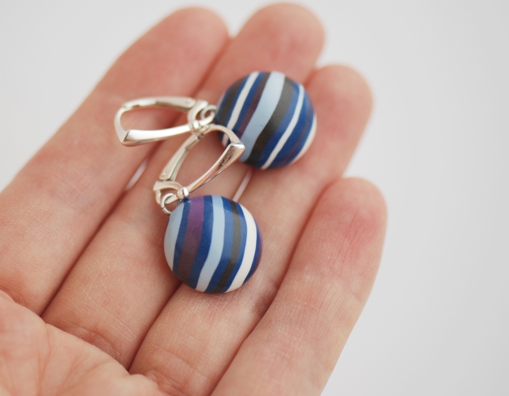 Spalvoti auskarai „Cukrus galvoje“