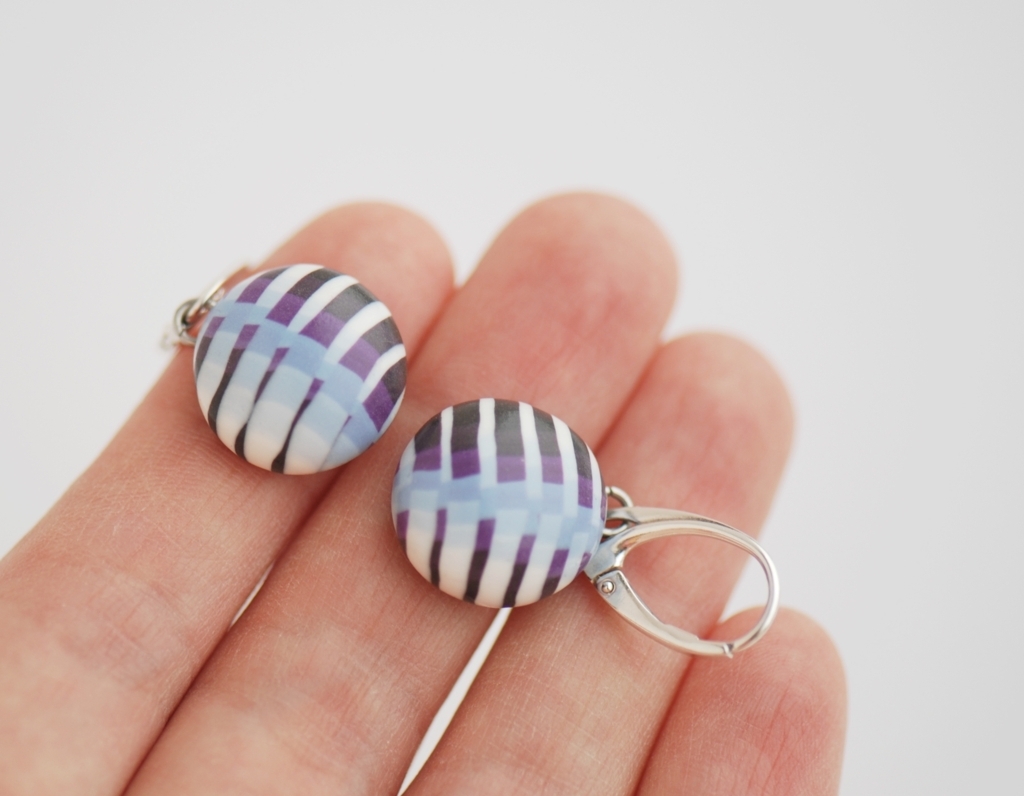 Spalvoti auskarai „Cukrus galvoje“