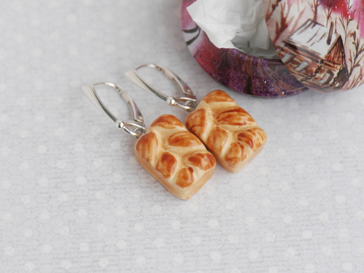 auskarai iš mini skanėstų serijos