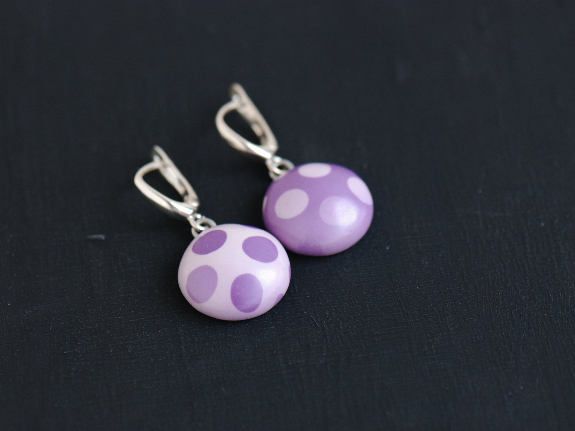 rankų darbo polimerinio molio auskarai