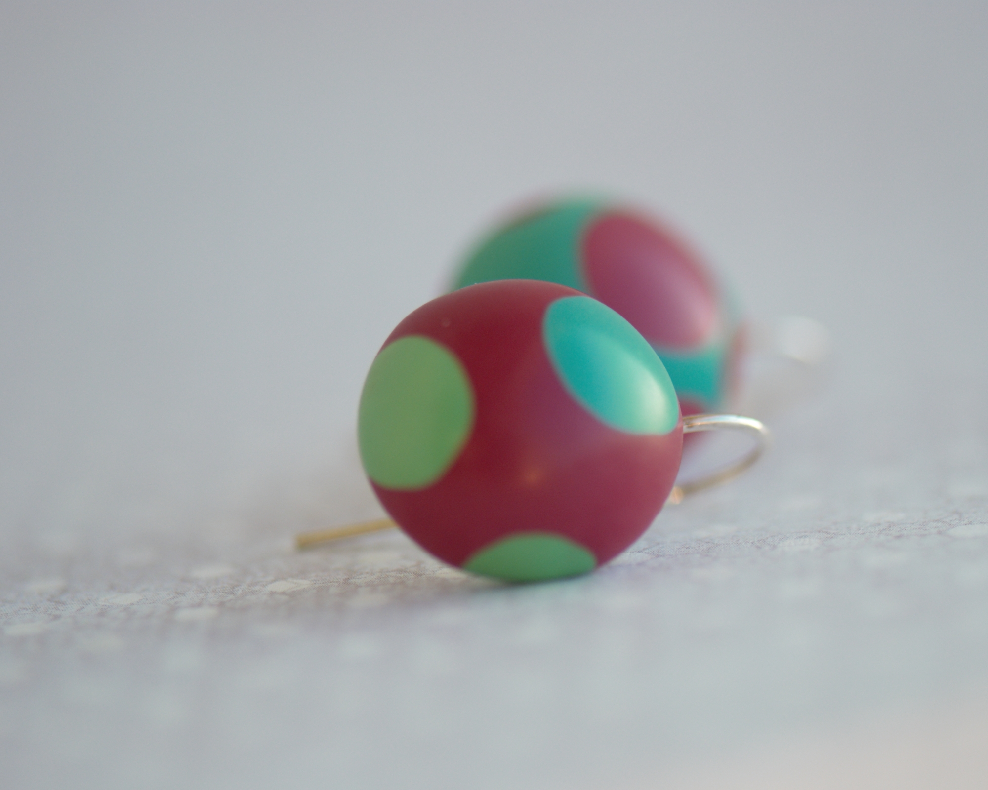 rankų darbo polimerinio molio auskarai